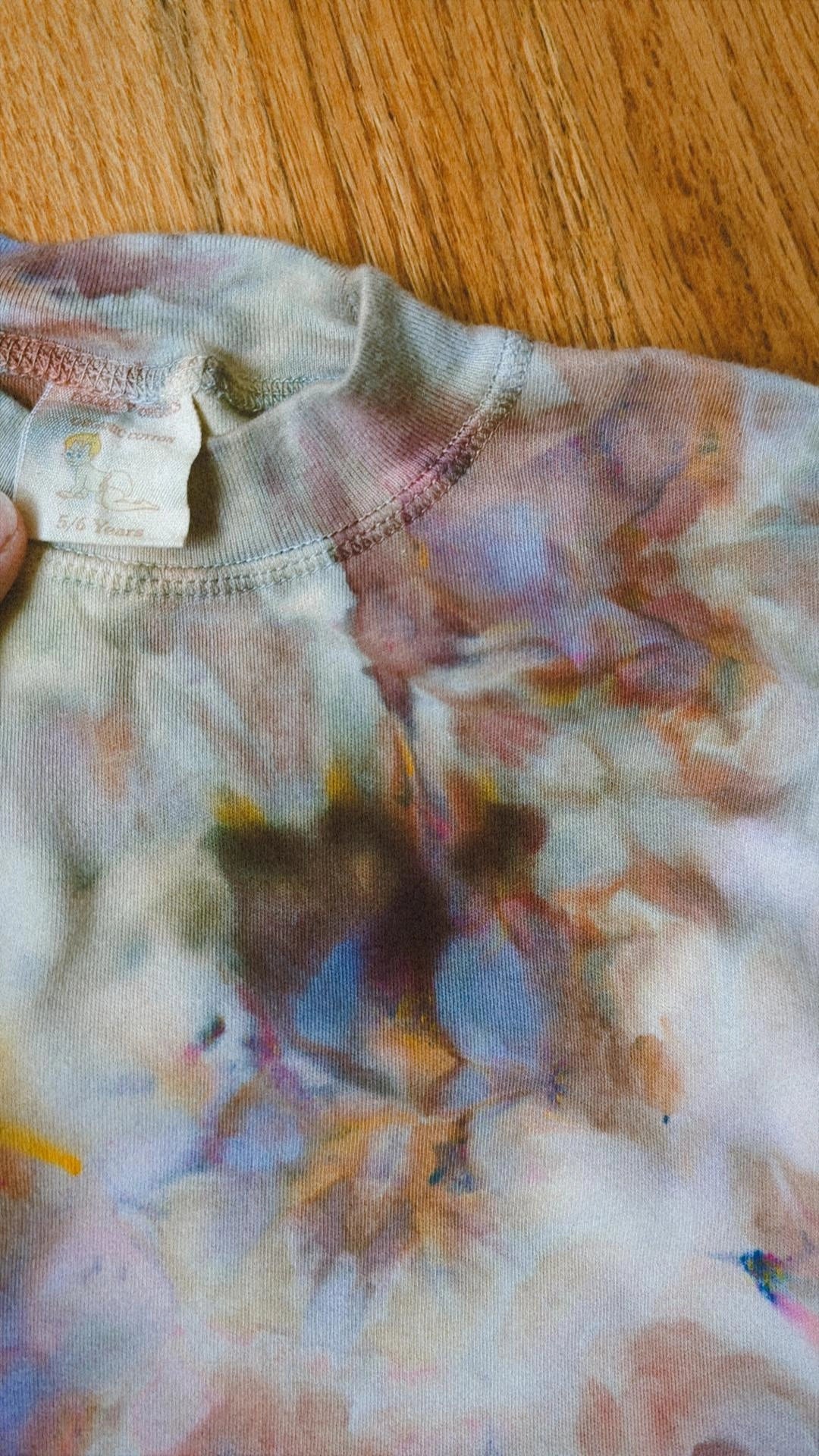 ice dyed organic cotton long sleeve - 5/6 years