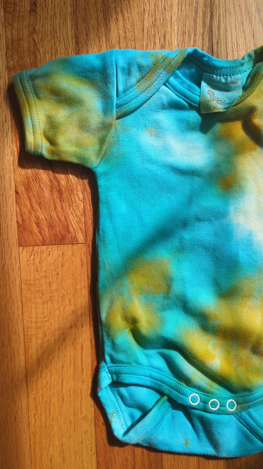 ice dyed organic cotton onesie - 6 months