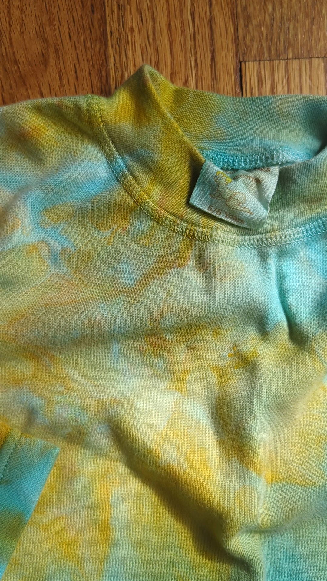 ice dyed organic cotton long sleeve - 5/6 years