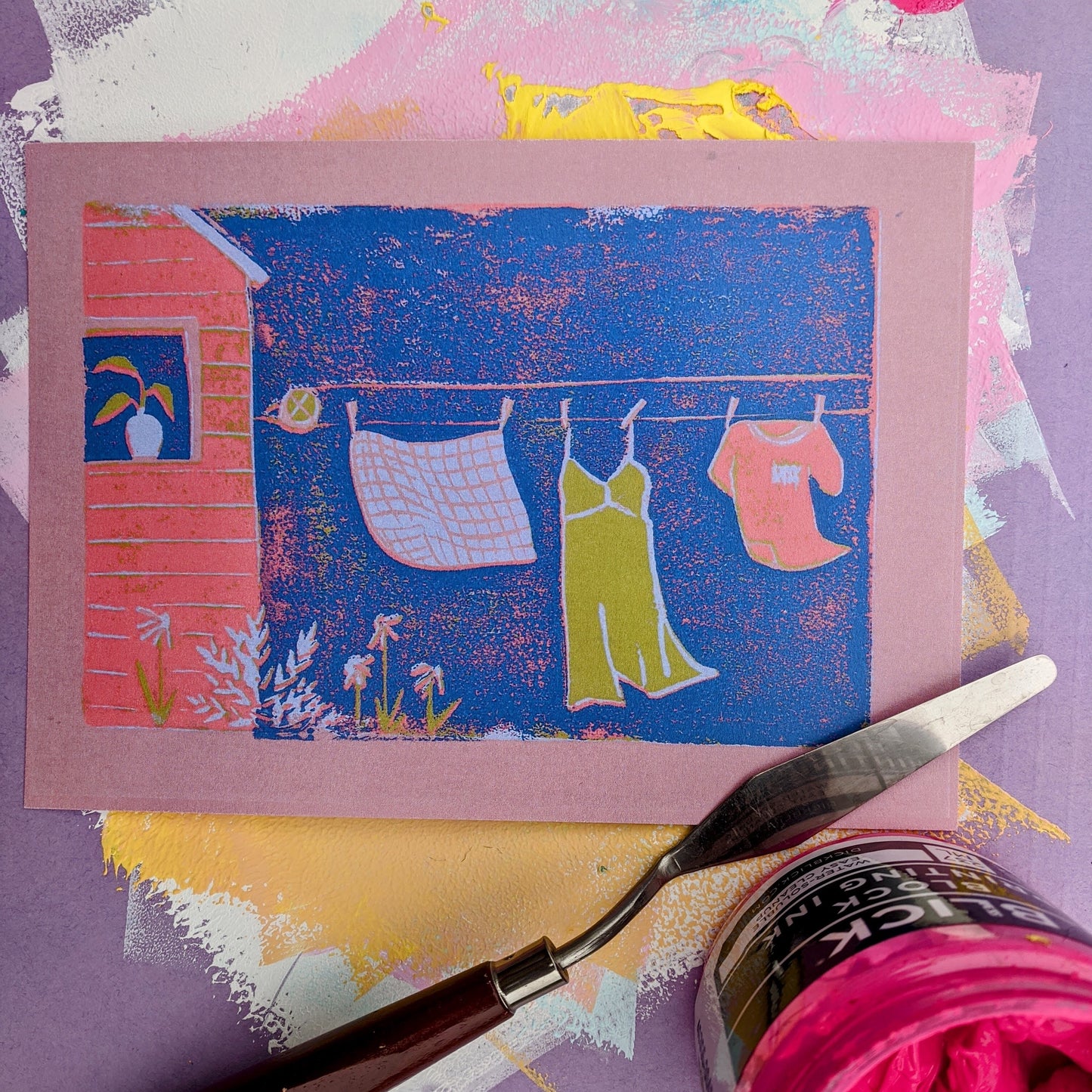 laundry, set of four 5x7 prints