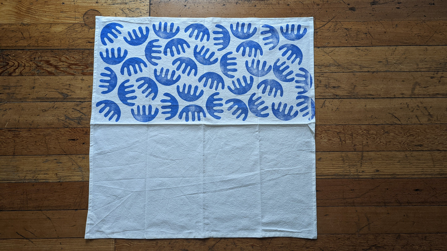 block printed kitchen towel : abstract shape