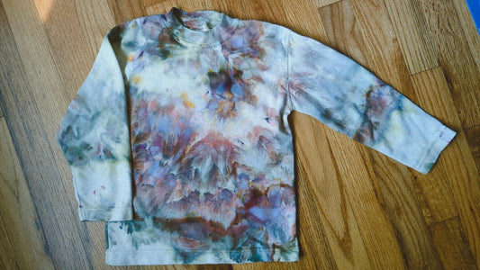 ice dyed organic cotton long sleeve - 5/6 years
