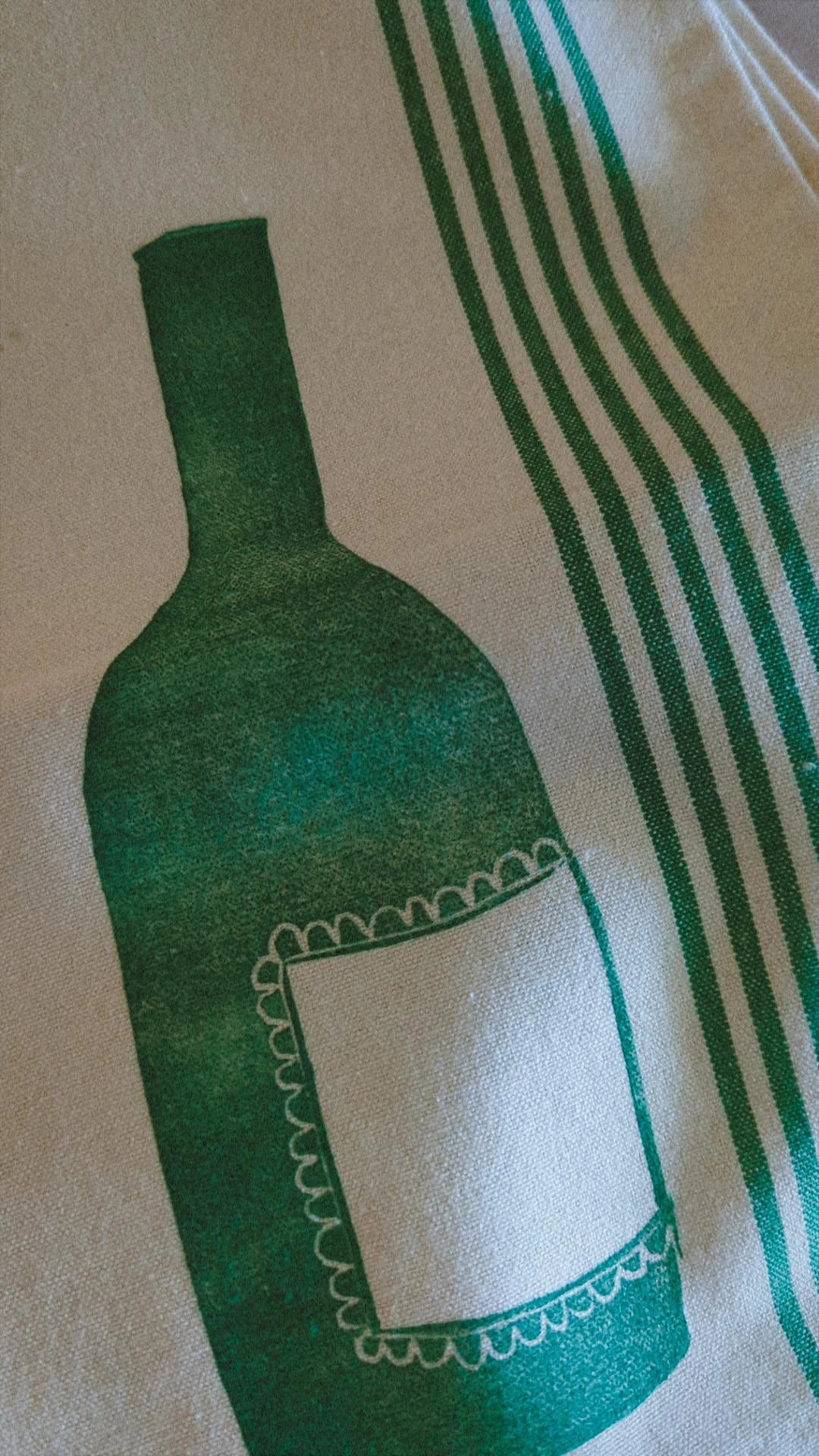 hand block printed cotton dish towel