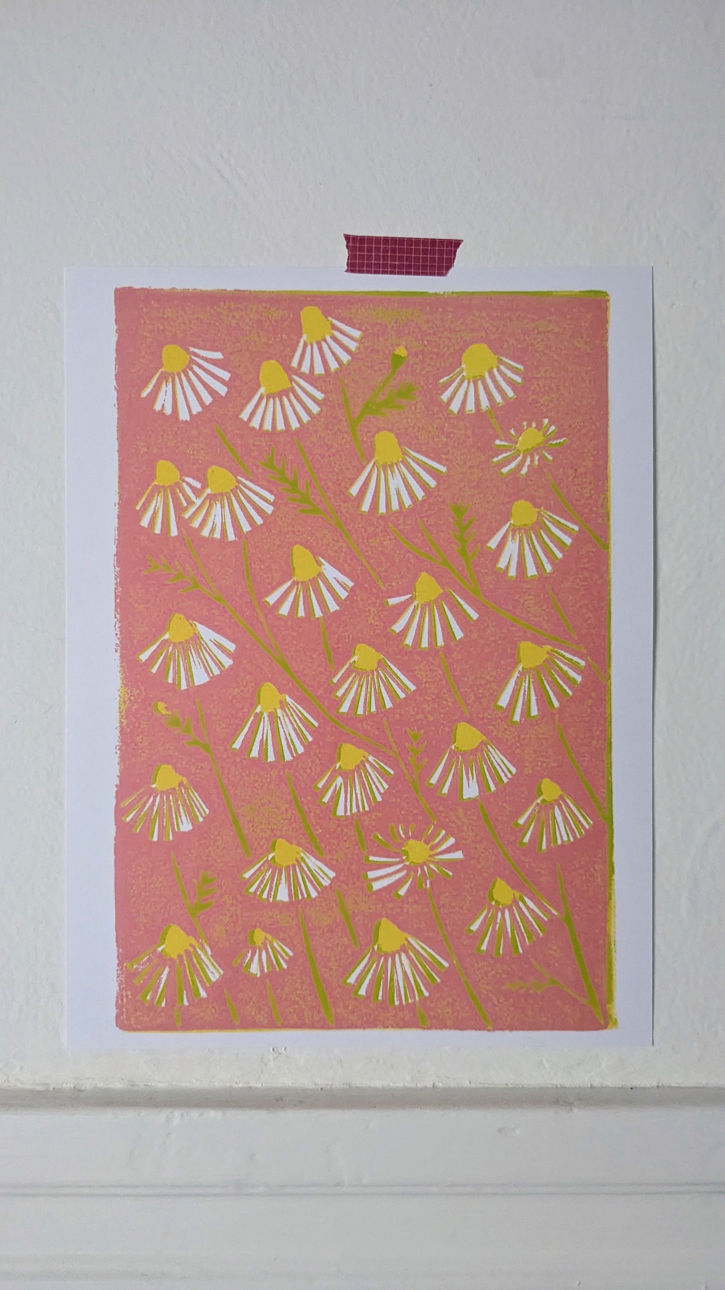 chamomile pink , 9 x 12